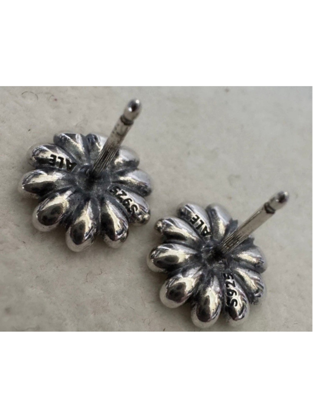 Pandora Sterling Silver & 14k Gold "Oopsie daisy" Earrings - Picture 3 of 5